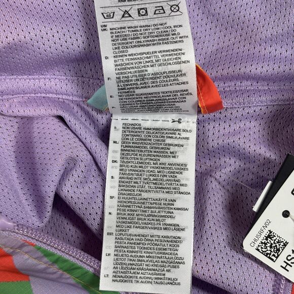 Adidas Farm Rio Jacket Women's XS Semi Flash Lime Purple Hooded Windbreaker - Picture 7 of 8